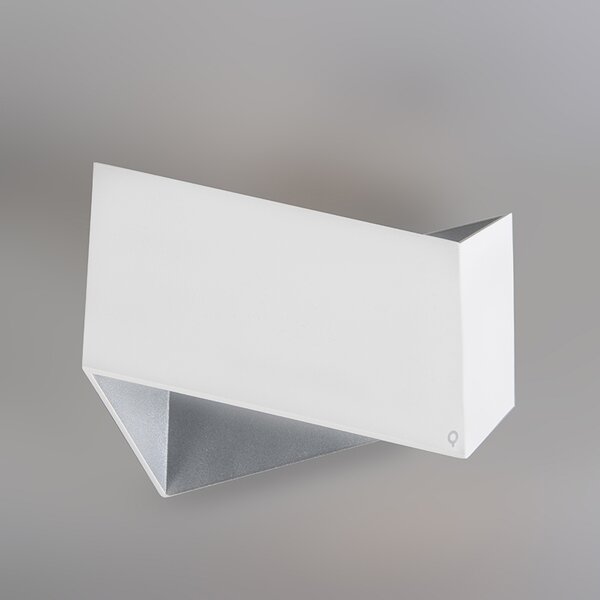 Designerska lampa ścienna biała - Fold