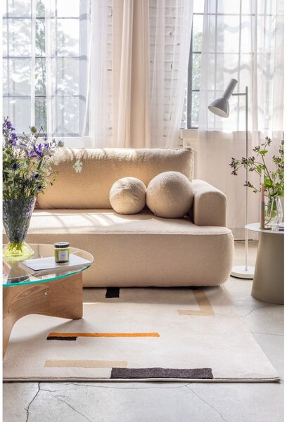 Beżowa rozkładana sofa z materiału bouclé 247 cm Quinoa – Bonami Selection