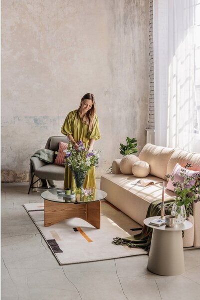 Beżowa rozkładana sofa z materiału bouclé 247 cm Quinoa – Bonami Selection
