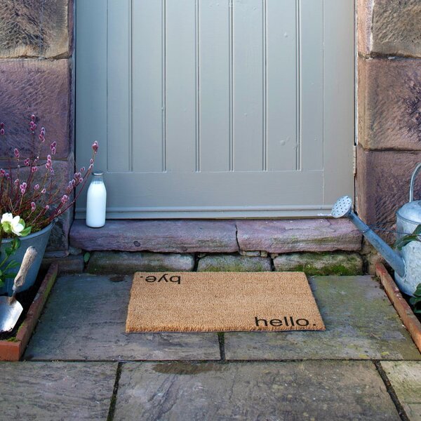 Wycieraczka z włókna kokosowego 40x60 cm Hello, Bye – Artsy Doormats