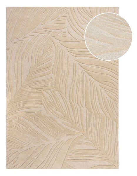 Beżowy dywan wełniany Flair Rugs Lino Leaf, 120x170 cm