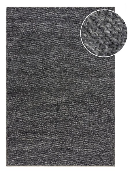 Ciemnoszary dywan z mieszanki wełny tkany ręcznie 120x170 cm Minerals – Flair Rugs