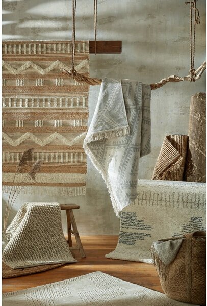 Jasnoszary chodnik z mieszanki wełny tkany ręcznie 60x230 cm Minerals – Flair Rugs