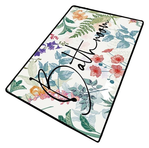 Dywanik łazienkowy 70x120 cm Green In Flower – Foutastic