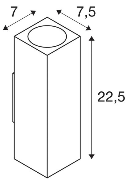 SLV Kinkiet zewnętrzny Theo, możliwość ściemniania, czarny, aluminium, nowoczesny