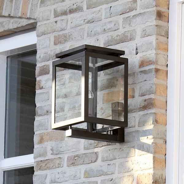 K.S. Verlichting Lampa zewnętrzna z czujnikiem ruchu Vecht, możliwość ściemniania, czarny, stal szlachetna, nowoczesny