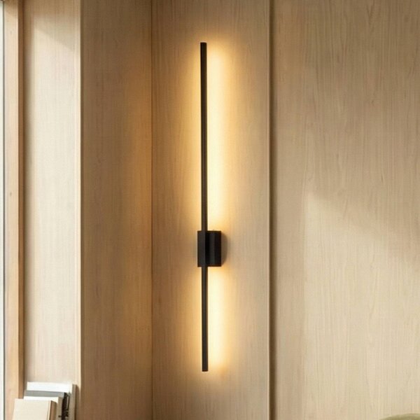 Kinkiet LED Flash TK Lighting, czarny, salon / jadalnia, metal, nowoczesny