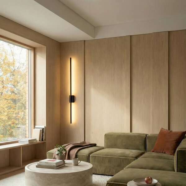 Kinkiet LED Flash TK Lighting, czarny, salon / jadalnia, metal, nowoczesny