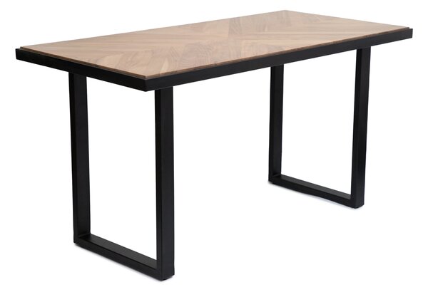 HOMLA Stół NATTMAL lite drewno akacji + metal 140x70x76 cm