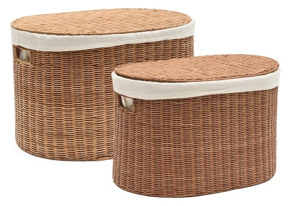 Rattanowe koszyki zestaw 2 szt. 50x36x32 cm Indali – Kave Home