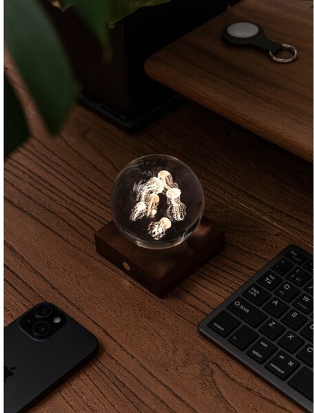 Ciemnobrązowa dekoracja świetlna na USB Amber – Gingko