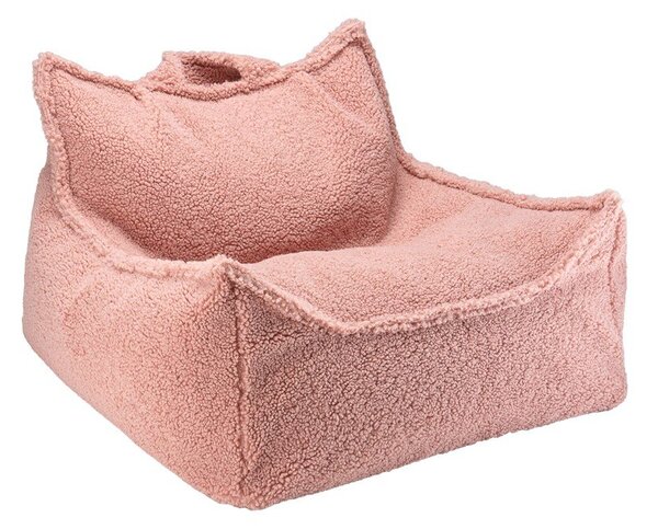 Różowy dziecięcy worek do siedzenia z materiału bouclé Chair – Wigiwama