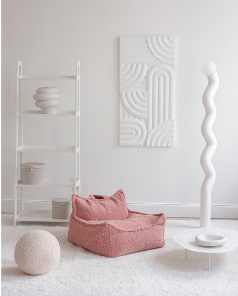 Różowy dziecięcy worek do siedzenia z materiału bouclé Chair – Wigiwama