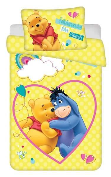 Żółta bawełniana pościel dziecięca do łóżeczka 135x100 cm WTP "Smile" – Jerry Fabrics