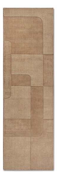Beżowy wełniany chodnik tkany ręcznie 80x250 cm Charlotte – Villeroy&Boch