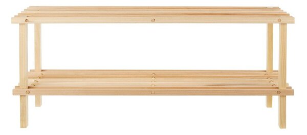Szafka na buty z litego drewna jodłowego w jasnym naturalnym kolorze 74x30x27 cm Parker – Premier Housewares