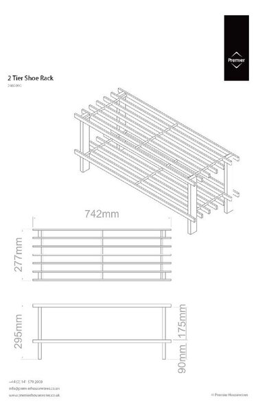 Szafka na buty z litego drewna jodłowego w jasnym naturalnym kolorze 74x30x27 cm Parker – Premier Housewares