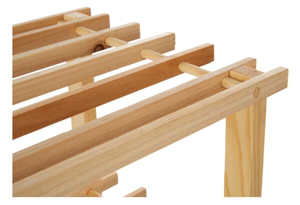 Szafka na buty z litego drewna jodłowego w jasnym naturalnym kolorze 74x30x27 cm Parker – Premier Housewares