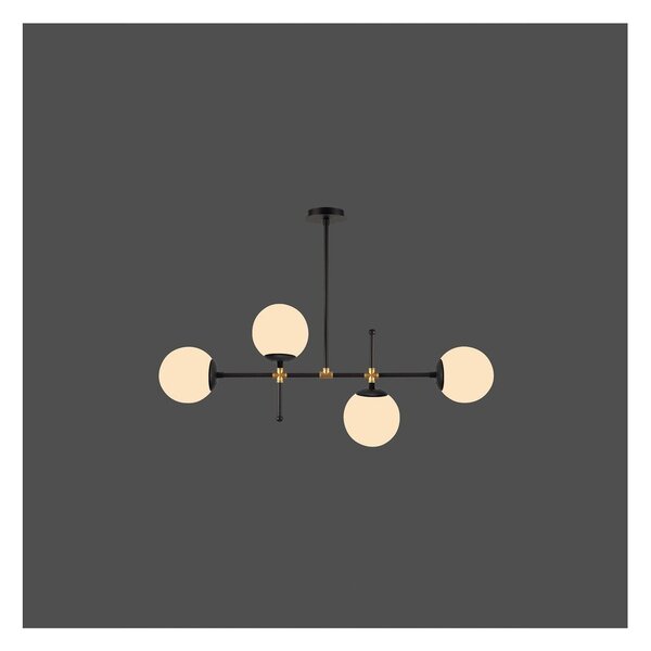 Czarna lampa wisząca Squid Lighting Kruva, wys. 57 cm