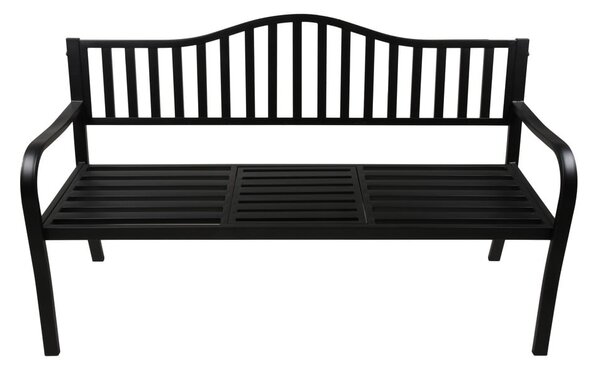 Czarna metalowa ławka ogrodowa Segula – Garden Pleasure