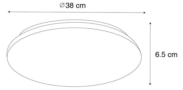 Inteligentna lampa sufitowa biała 38 cm efekt gwiazdy w komplecie z LED i pilotem - Extrema Oswietlenie wewnetrzne