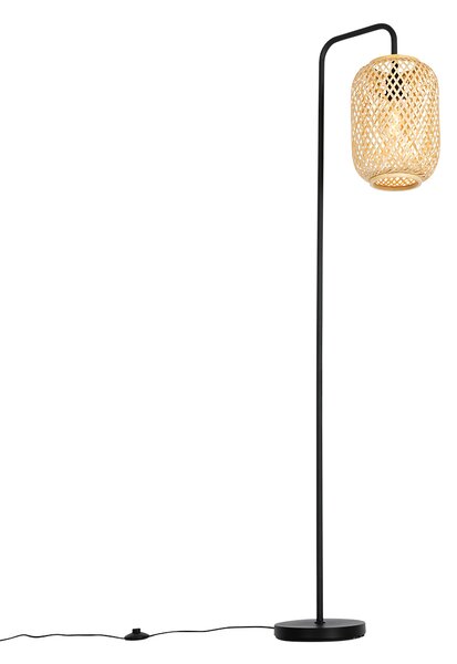 Inteligentna lampa podłogowa bambusowa z WiFi ST64 - Yvonne