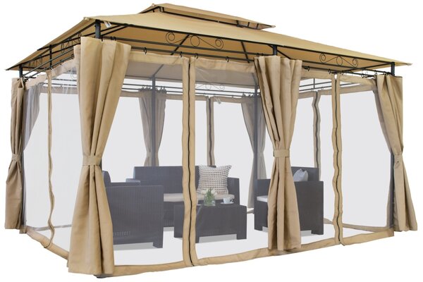 Pawilon ogrodowy Ibiza 3x4m kremowy z moskitierą Garden Point