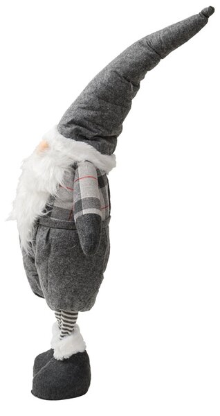 Dekoracyjny skrzat GNOME 90 cm, szary