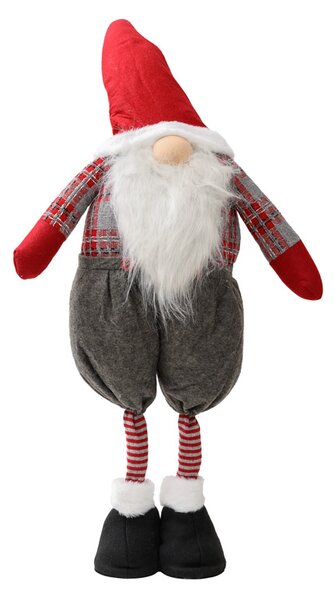 Dekoracyjny skrzat GNOME 90 cm, czerwony