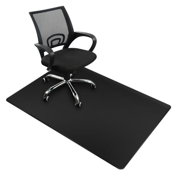 Czarna plastikowa mata pod krzesło 100 x 140 cm