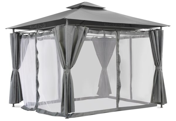 Pawilon ogrodowy Ibiza 3x3m antracytowy z moskitierą Garden Point