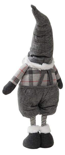 Dekoracyjny skrzat GNOME 90 cm, szary