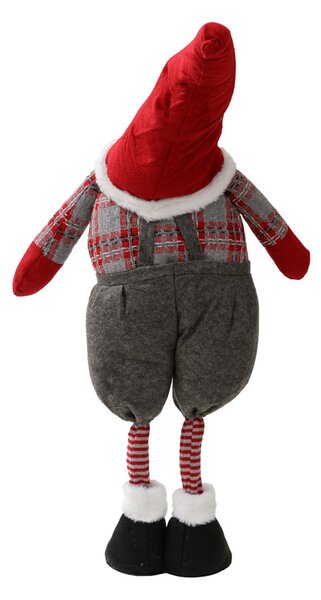 Dekoracyjny skrzat GNOME 90 cm, czerwony