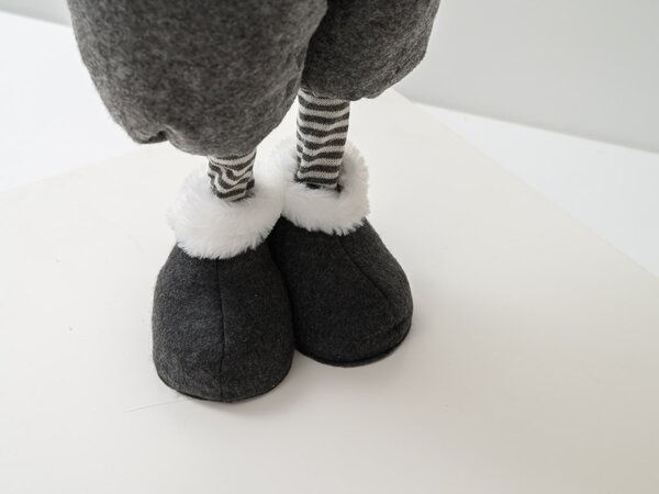 Dekoracyjny skrzat GNOME 90 cm, szary