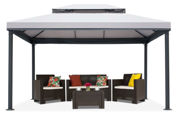 Szary pawilon ogrodowy Walencja 3x4 m Garden Point