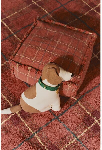 Czerwony bawełniany dywan odpowiedni do prania/tkany ręcznie 90x120 cm Tartan Vintage Red – Lorena Canals