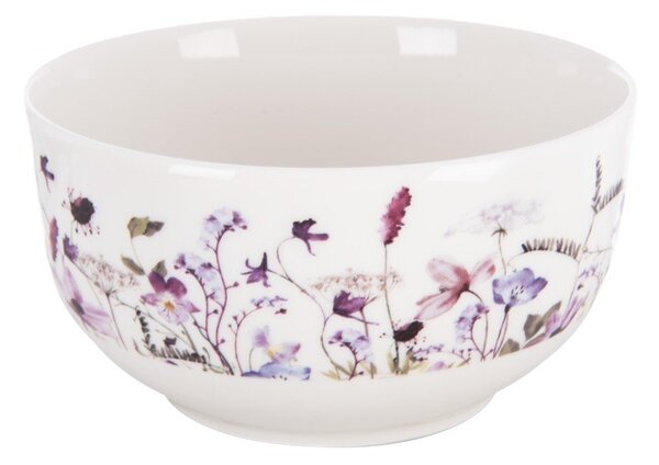 Biało-fioletowa porcelanowa miska na zupę 500 ml Louka – Orion