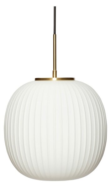 Biała lampa wisząca ze szklanym kloszem ø 32 cm Serene – Hübsch
