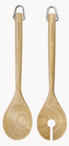 Komplet sztućców do sałatek z drewna brzozowego KitchenAid, 2 elem