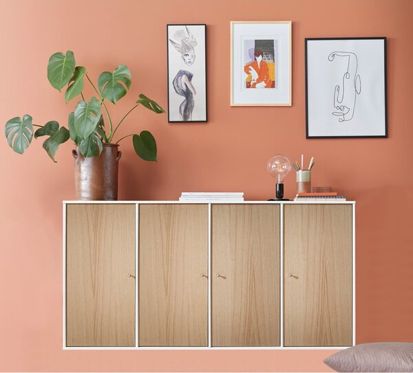 Biały modułowy system półek 136x69 cm Mistral Kubus – Hammel Furniture