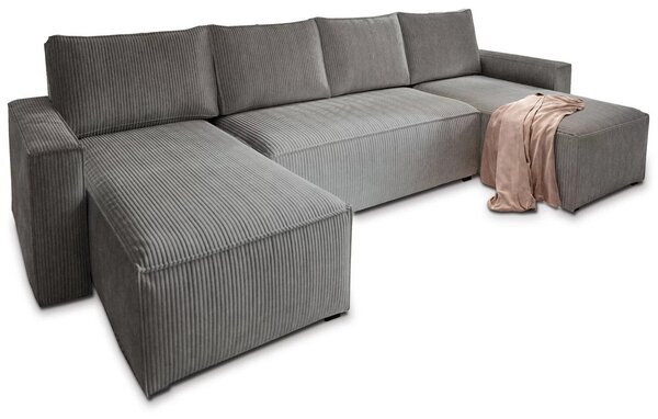 Narożnik w kształcie U SMART COSARO 295x140 cm, szary