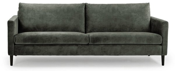 Zielonoszara sofa z aksamitnym obiciem Scandic Adagio, szer. 220 cm