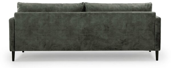 Zielonoszara sofa z aksamitnym obiciem Scandic Adagio, szer. 220 cm