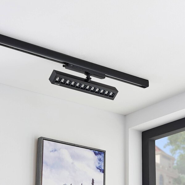 Reflektor szynowy LED Arcchio Millay czarny 4000K, czarny, biuro, aluminium, nowoczesny