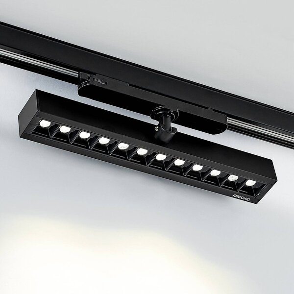 Reflektor szynowy LED Arcchio Millay czarny 4000K, czarny, biuro, aluminium, nowoczesny