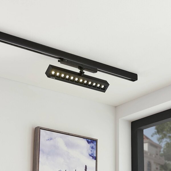Reflektor szynowy LED Arcchio Millay czarny 4000K, czarny, biuro, aluminium, nowoczesny