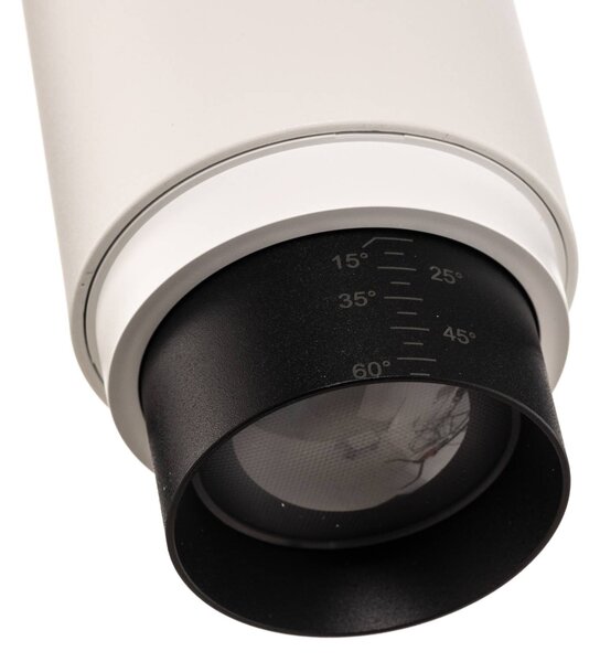Arcchio Nanna Reflektor szynowy LED, biały, 3000K, 21W, biały / opal, biuro, aluminium