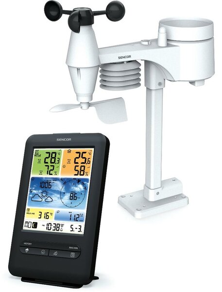 Sencor SWS 9898 Stacja pogodowa WiFi z czujnikiem bezprzewodowym 5w1
