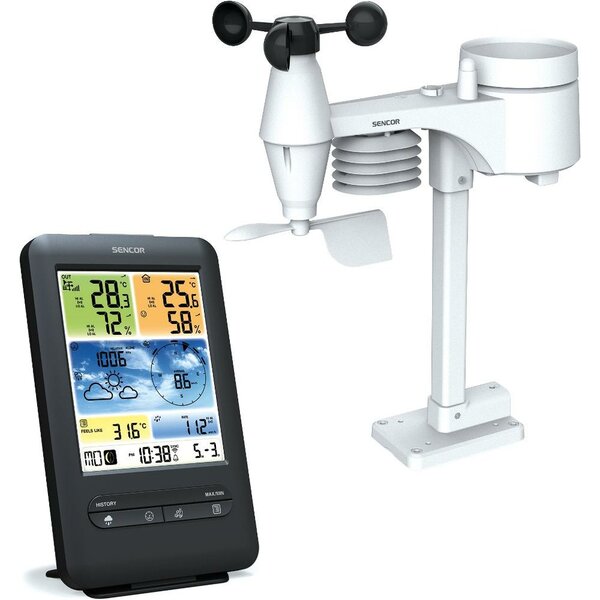 Sencor SWS 9898 Stacja pogodowa WiFi z czujnikiem bezprzewodowym 5w1
