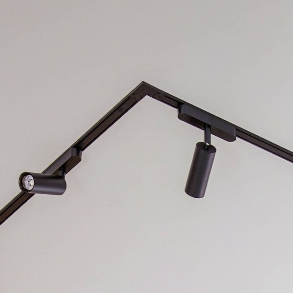 System szynowy 48 V Lumaro Spoty 16-flg. czarne Ø4cm ściemniane 48V Lindby, możliwość ściemniania, czarny, salon / jadalnia, aluminium, nowoczesny